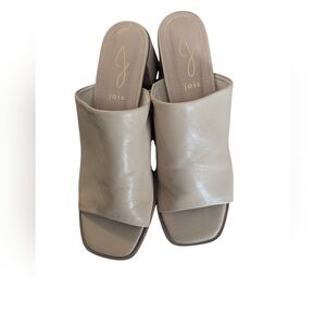 Joie , Olympia Cream Leather Mules,Size 8